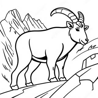 Majestic Mountain Goat Coloring Page 73223-58812