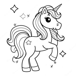 Sparkle Unicorn Coloring Page 73282-58855