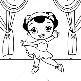 Betty Boop Dancing Coloring Page 732-580