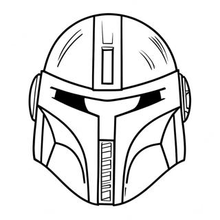 Mandalorian Helmet Coloring Pages