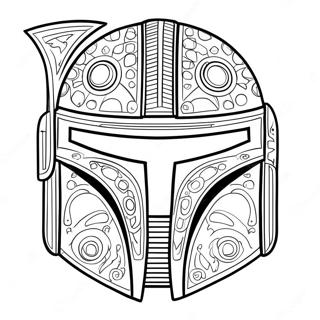 Mandalorian Helmet Coloring Pages