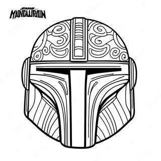 Detailed Mandalorian Helmet Coloring Page 73313-58878