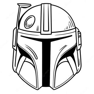 Detailed Mandalorian Helmet Coloring Page 73313-58880