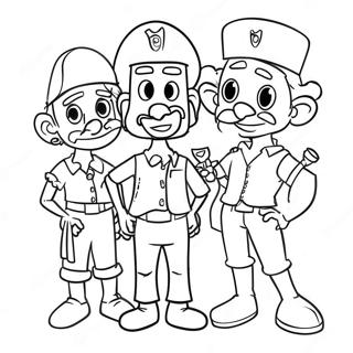 Colorful Spanishtuff Characters Coloring Page 73323-58891