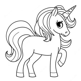 Sparkling Rarity Unicorn Coloring Page 7332-6017