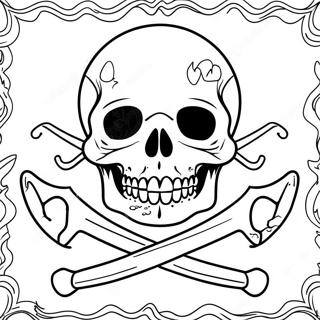 Skull And Crossbones Coloring Page 73342-58903