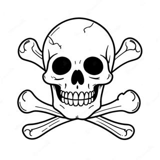 Spooky Skull And Crossbones Coloring Page 73343-58905