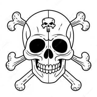 Spooky Skull And Crossbones Coloring Page 73343-58908