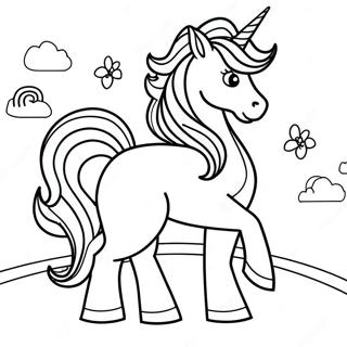 Unicorn Rainbow Coloring Pages