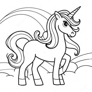 Unicorn Rainbow Coloring Page 73352-58916