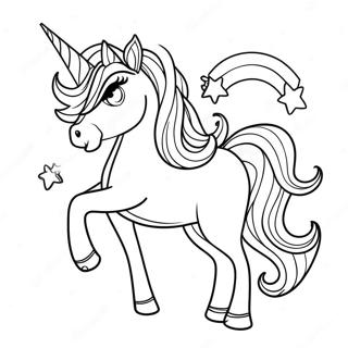 Unicorn Rainbow Coloring Pages