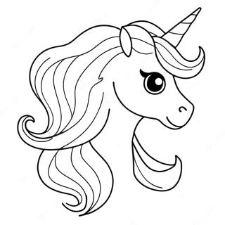 Sparkling Unicorn With Rainbow Mane Coloring Page 73353-58910