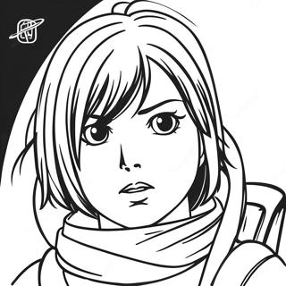 Mikasa Ackerman Coloring Page 73362-58919