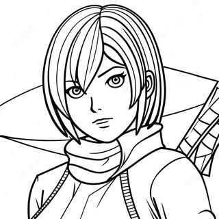 Mikasa Ackerman Coloring Page 73362-58920