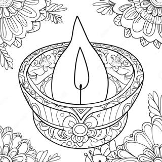 Festive Diya Coloring Page 73373-58931