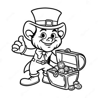 Scary Leprechaun With Spooky Treasure Coloring Page 73392-58943