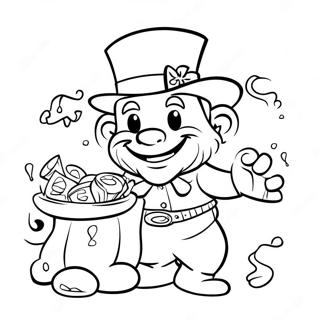 Scary Leprechaun With Spooky Treasure Coloring Page 73392-58944