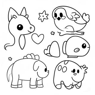 Minimalist Animal Silhouettes Coloring Page 7342-6215