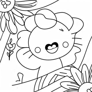 Cute Japan Flag With Flowers Coloring Page 73493-59027