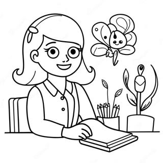 Cute Teacher Appreciation Coloring Page 73502-59032