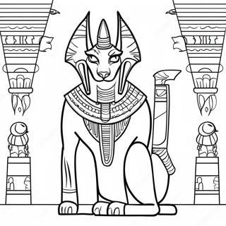 Ancient Egyptian Anubis Coloring Page 73533-59055