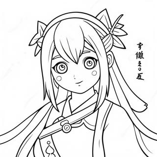 Genshin Impact Qiqi Coloring Pages