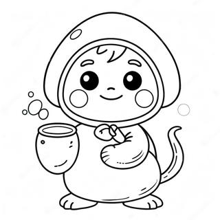 Cute Qiqi With Magic Potion Coloring Page 73563-59085