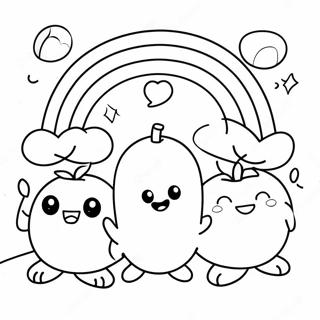 Happy Orange Rainbow Friends Coloring Page 73583-59097