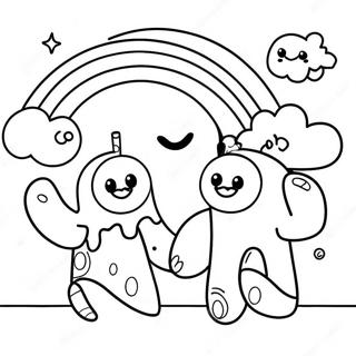 Happy Orange Rainbow Friends Coloring Page 73583-59099