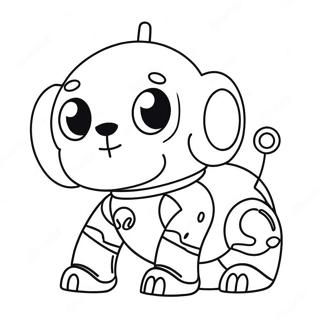 Cute Robot Dog With Ball Coloring Page 73593-59105