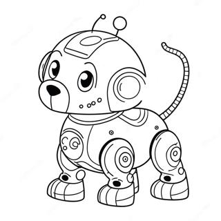 Cute Robot Dog With Ball Coloring Page 73593-59106