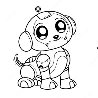 Cute Robot Dog With Ball Coloring Page 73593-59108