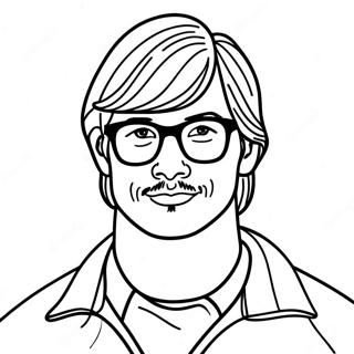 Jeffrey Dahmer Portrait Coloring Page 73632-59135