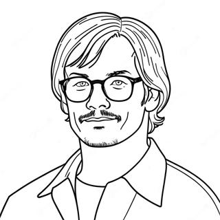 Jeffrey Dahmer Portrait Coloring Page 73632-59136