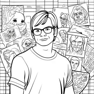 Creepy Jeffrey Dahmer Coloring Page 73633-59139