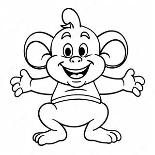 Dopey With Happy Face Coloring Page 73643-59145