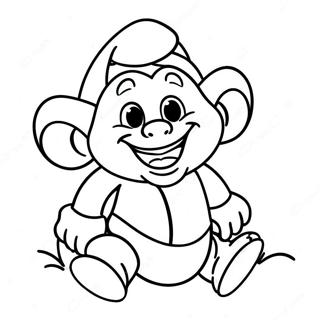 Dopey With Happy Face Coloring Page 73643-59146