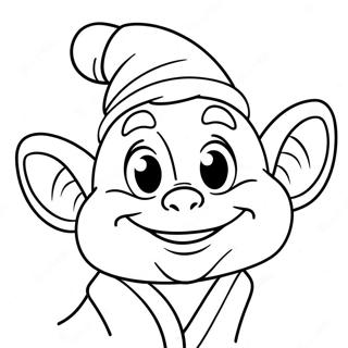 Dopey With Happy Face Coloring Page 73643-59147