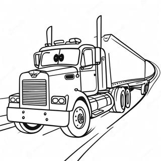 Mack Cars Racing On Track Coloring Page 73663-59162