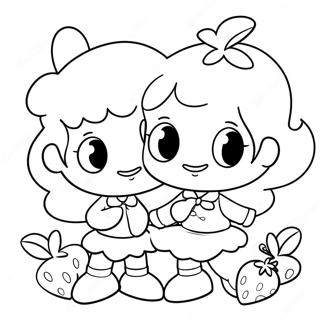 Cute Strawberry Shortcake Friends Coloring Page 73683-59174