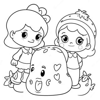 Cute Strawberry Shortcake Friends Coloring Page 73683-59176