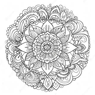 Psychedelic Mandala Coloring Page 73703-59195