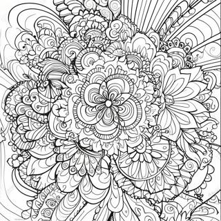 Psychedelic Mandala Coloring Page 73703-59196