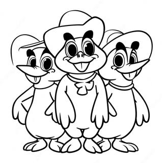 Three Caballeros Coloring Pages