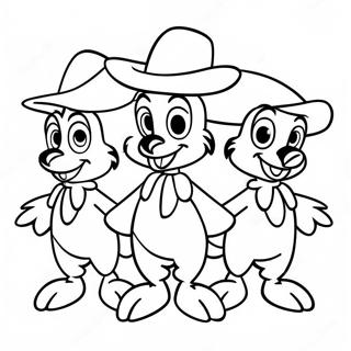 Three Caballeros Coloring Page 73712-59198