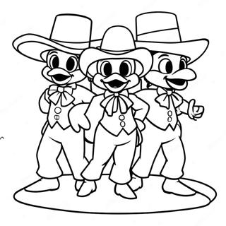 Three Caballeros Coloring Page 73712-59200