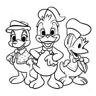 Donald Duck And Friends Coloring Page 73713-59205