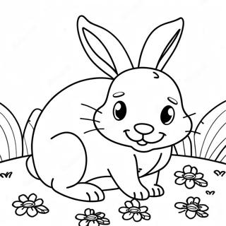 Bunny Printout Coloring Page 7371-6050