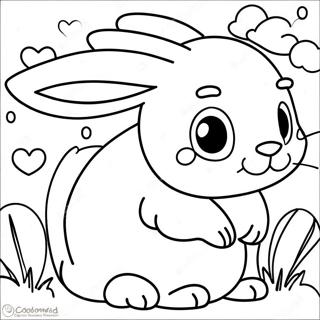 Bunny Printout Coloring Page 7371-6051