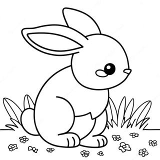 Bunny Printout Coloring Page 7371-6052